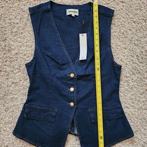 Vigoss Denim Vest with Gold Buttons